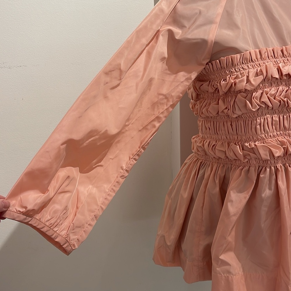 MOLLY GODDARD Peach ruffled tie back bodice flare top size 6UK - Picture 4 of 6
